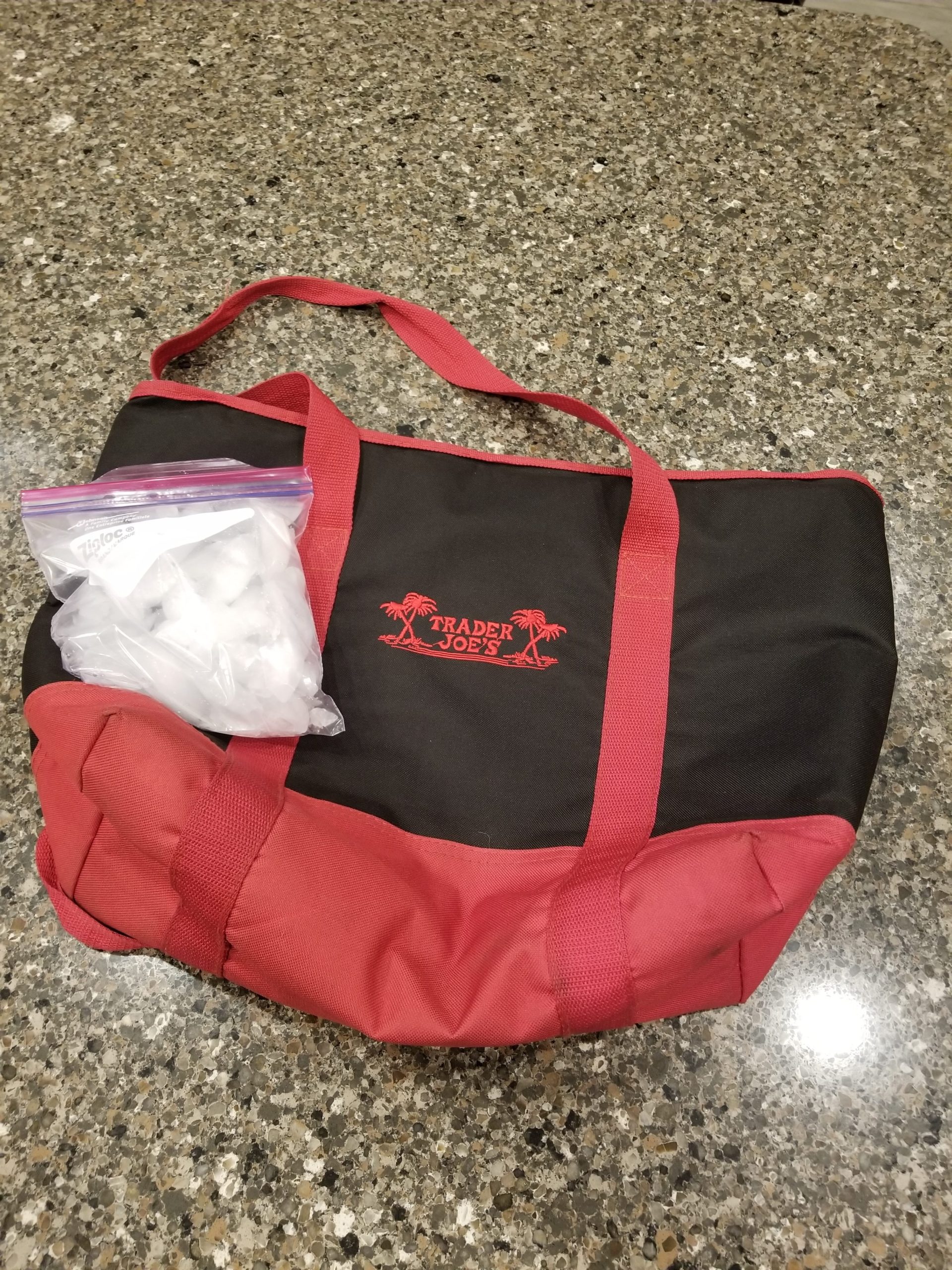 Ice Filled Zipper Bag and a Cold Bag