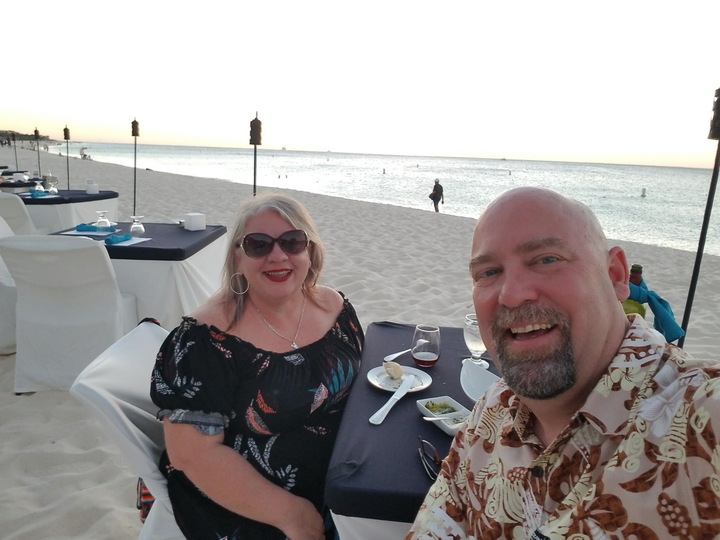 Eating at Passions on the Beach
