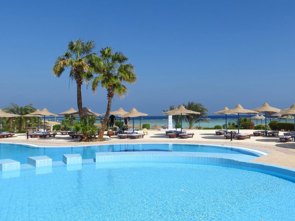 View of a resort pool